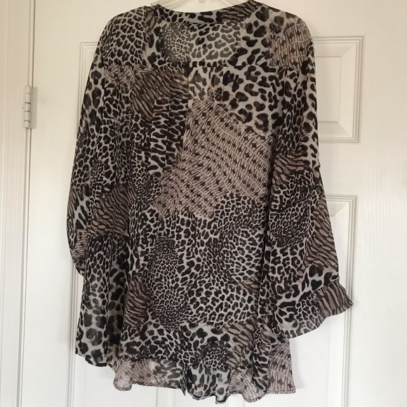 Style & Co. Animal Leopard Print Top, XL - Picture 7 of 7